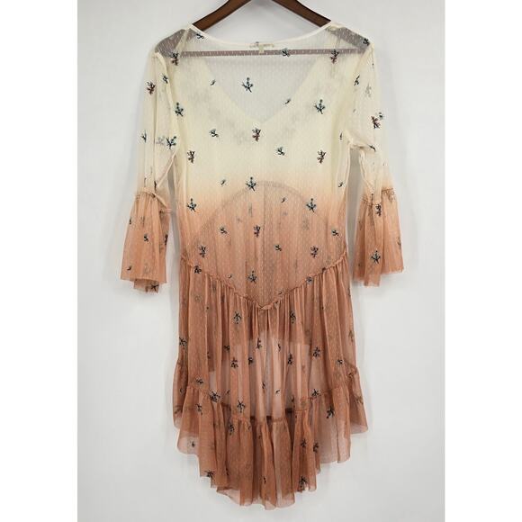 Gimmicks by BKE Fairycore/ Cottagecore Ombre Hi-Low Embroidered Lace Top – M - Picture 3 of 5